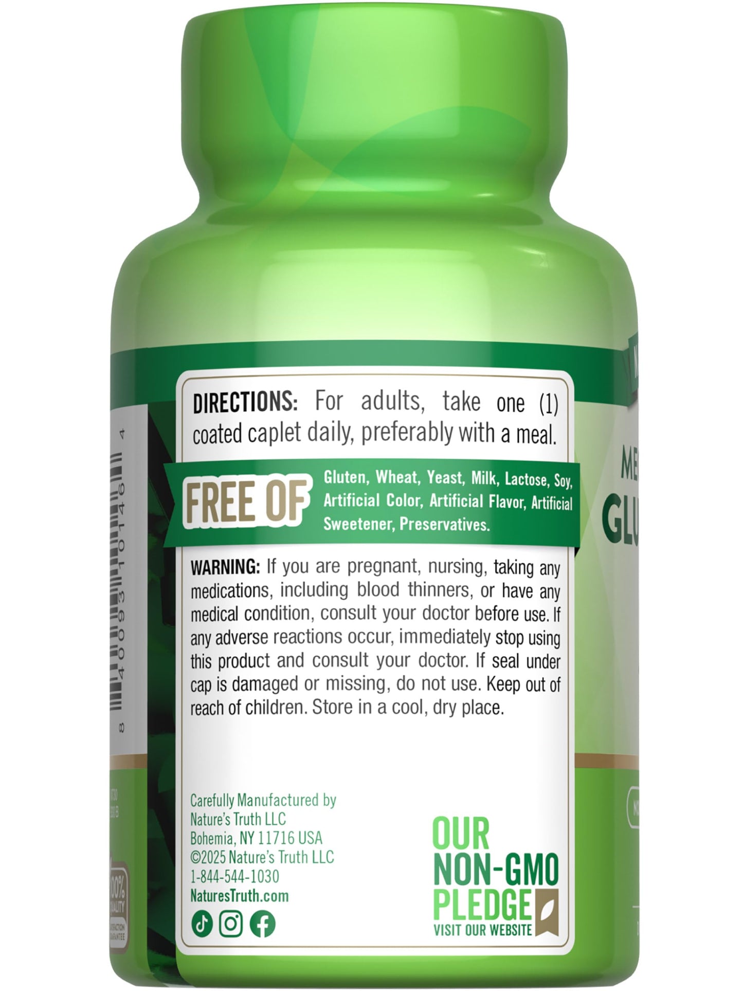 Nature's Truth Glucosamine HCI 1500mg Caplets, 60 Count