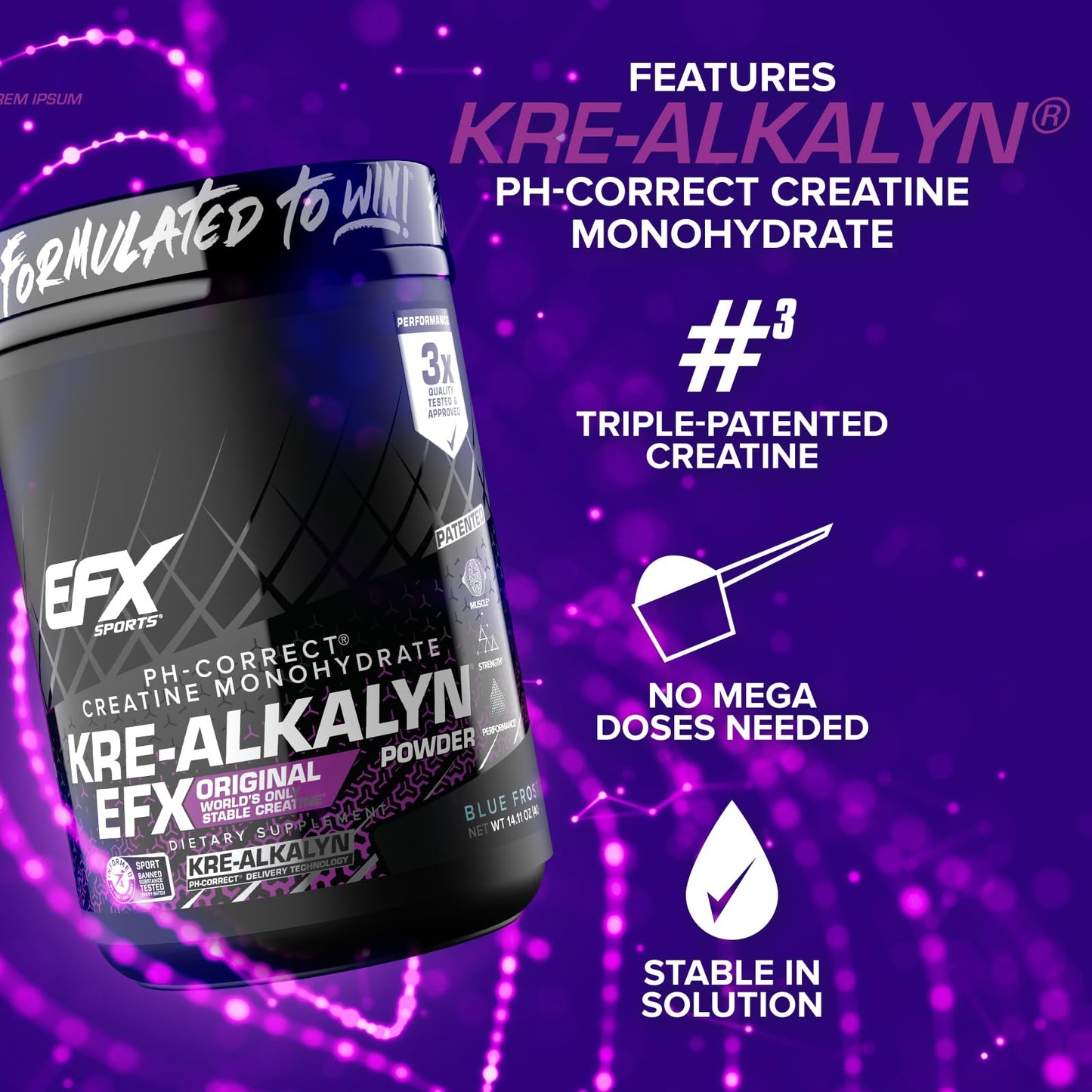 EFX Sports Kre-Alkalyn EFX Powder 200 Servings