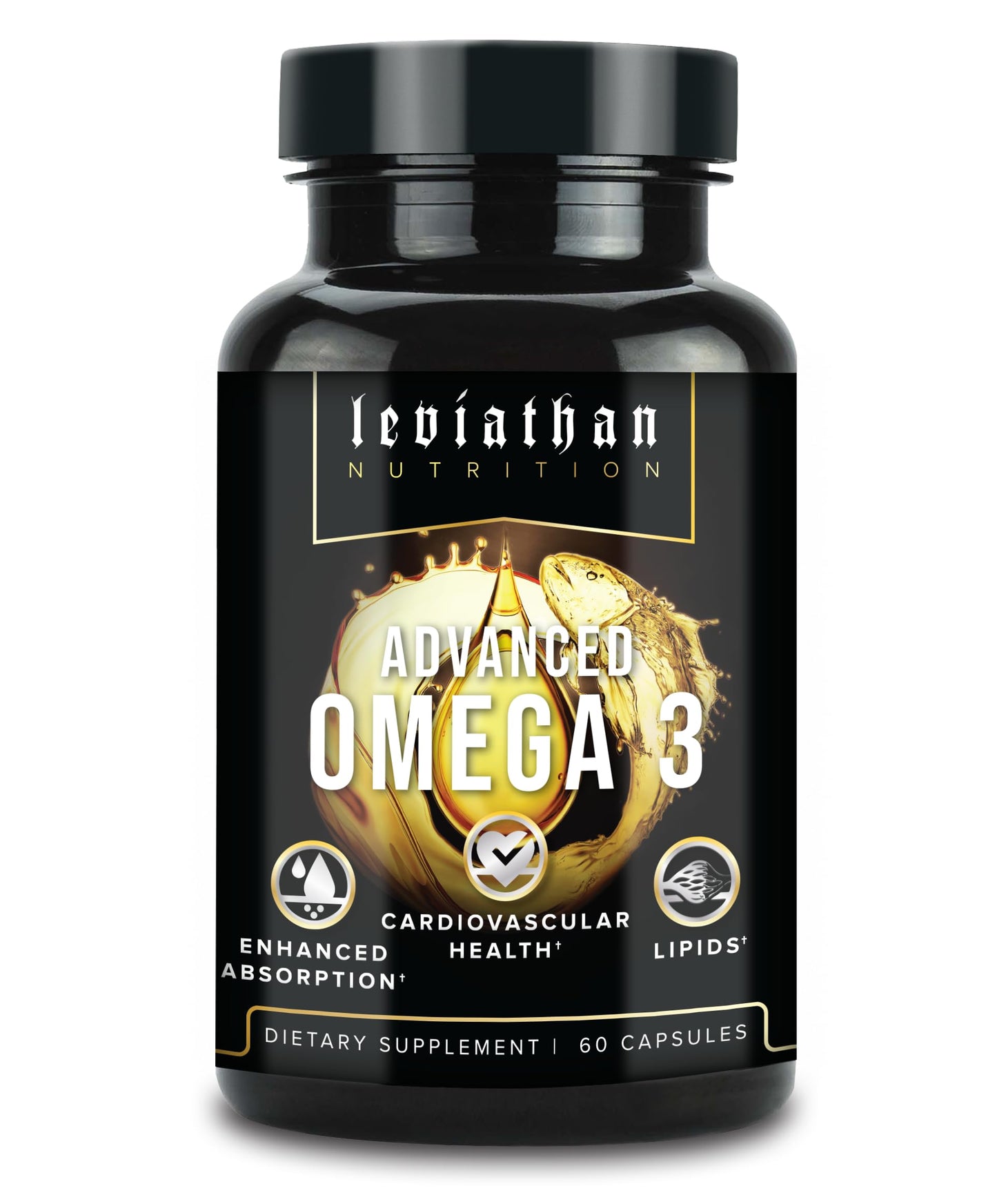 Leviathan Nutrition Fish Oil Omega 3, 60 Capsules