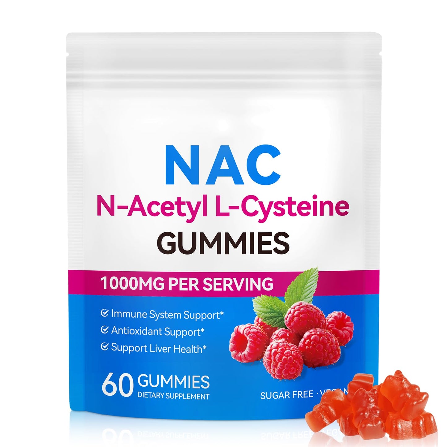 Daiasns NAC Gummies 1000mg, 60 Count