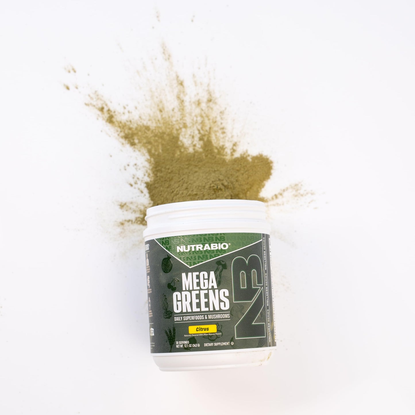NutraBio Mega Greens Complete Daily Super Greens Powder 10