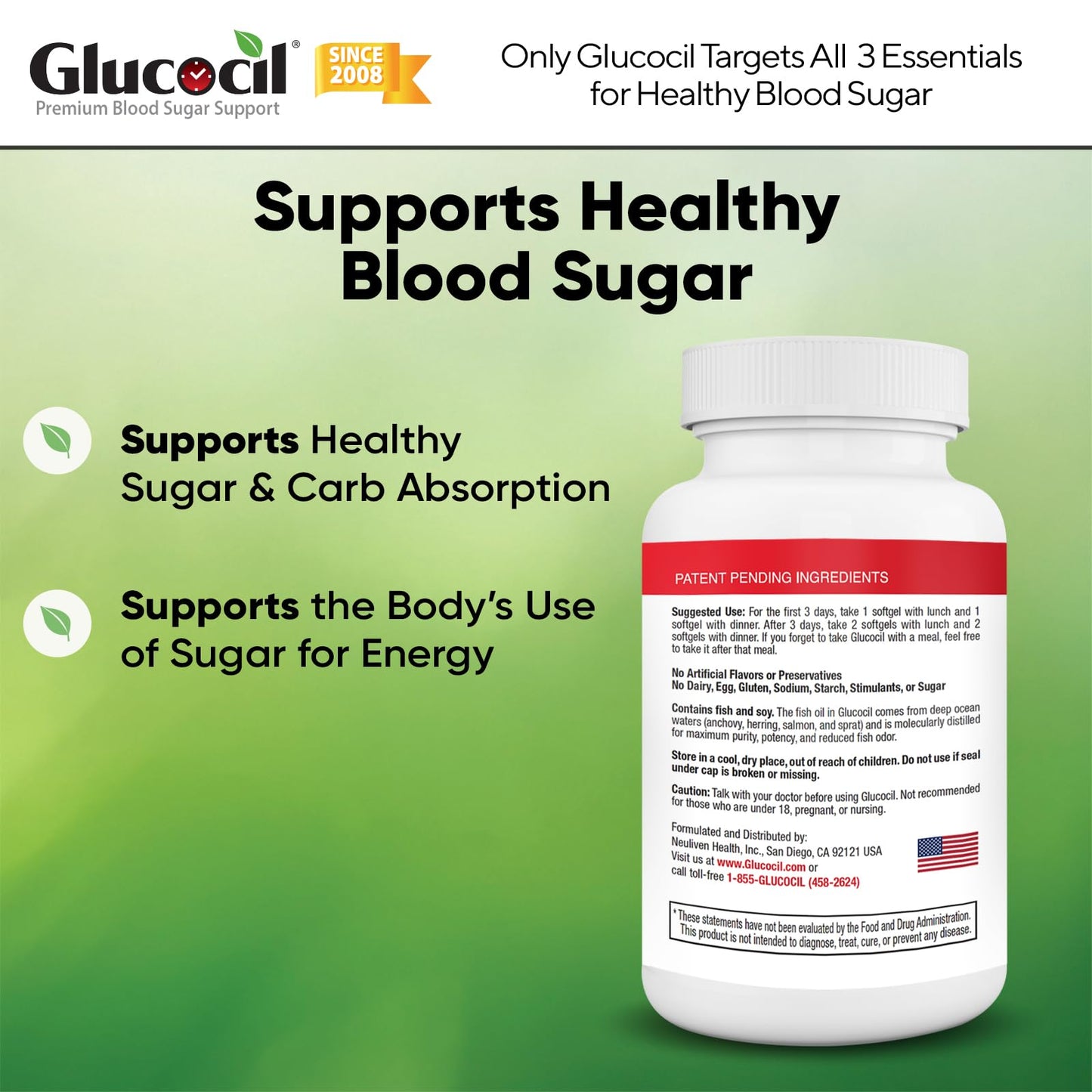 Glucocil Softgels 3 Count
