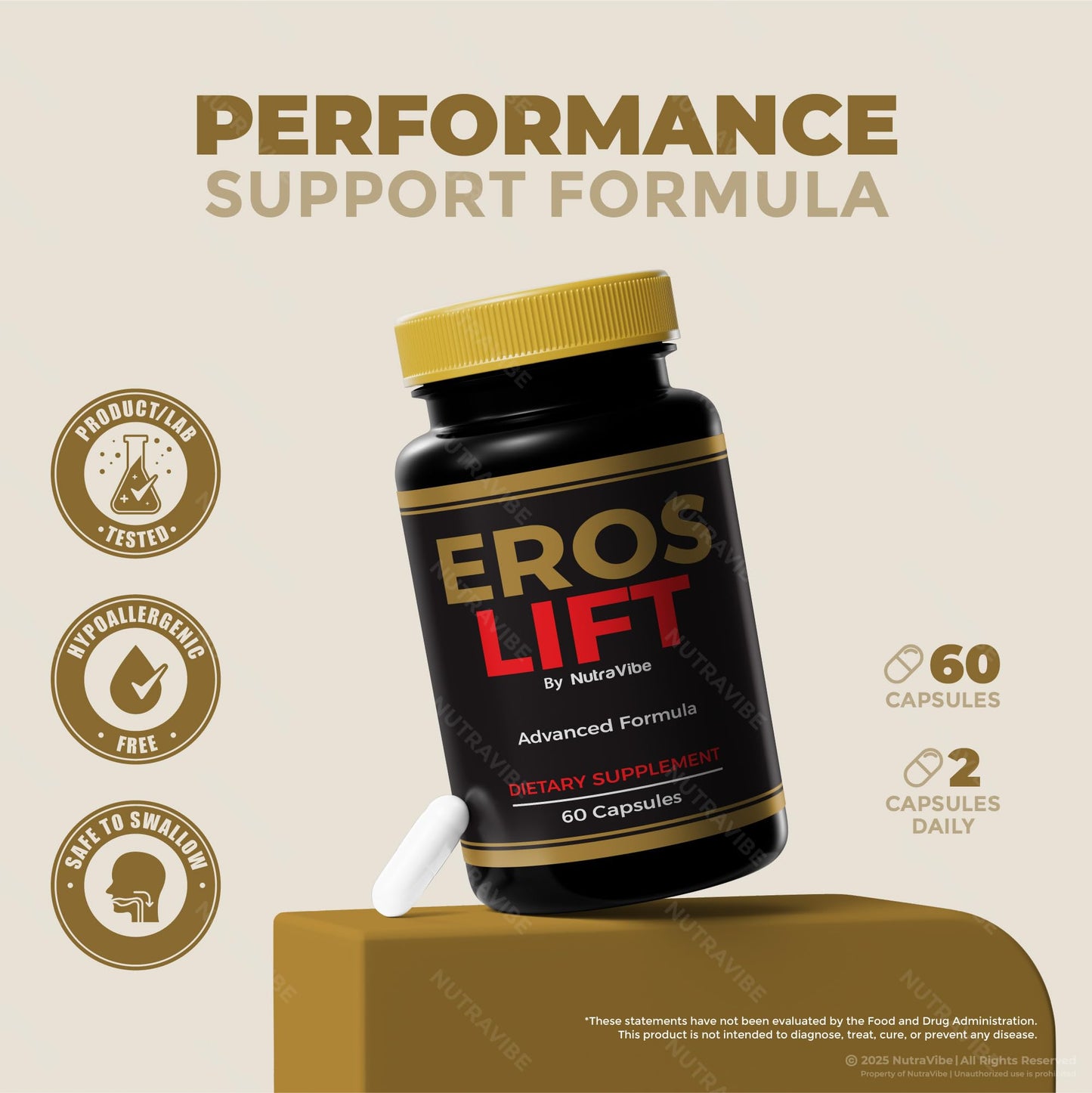 NutraVibe Eros Lift Capsules, 180 Capsules