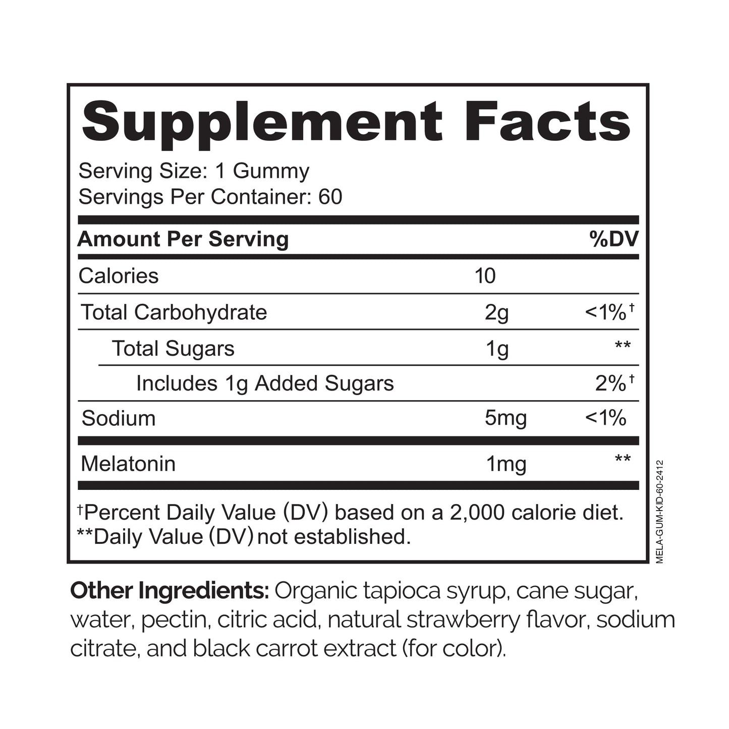 NATURELO Melatonin Gummies for Kids Gummy, 60 Count