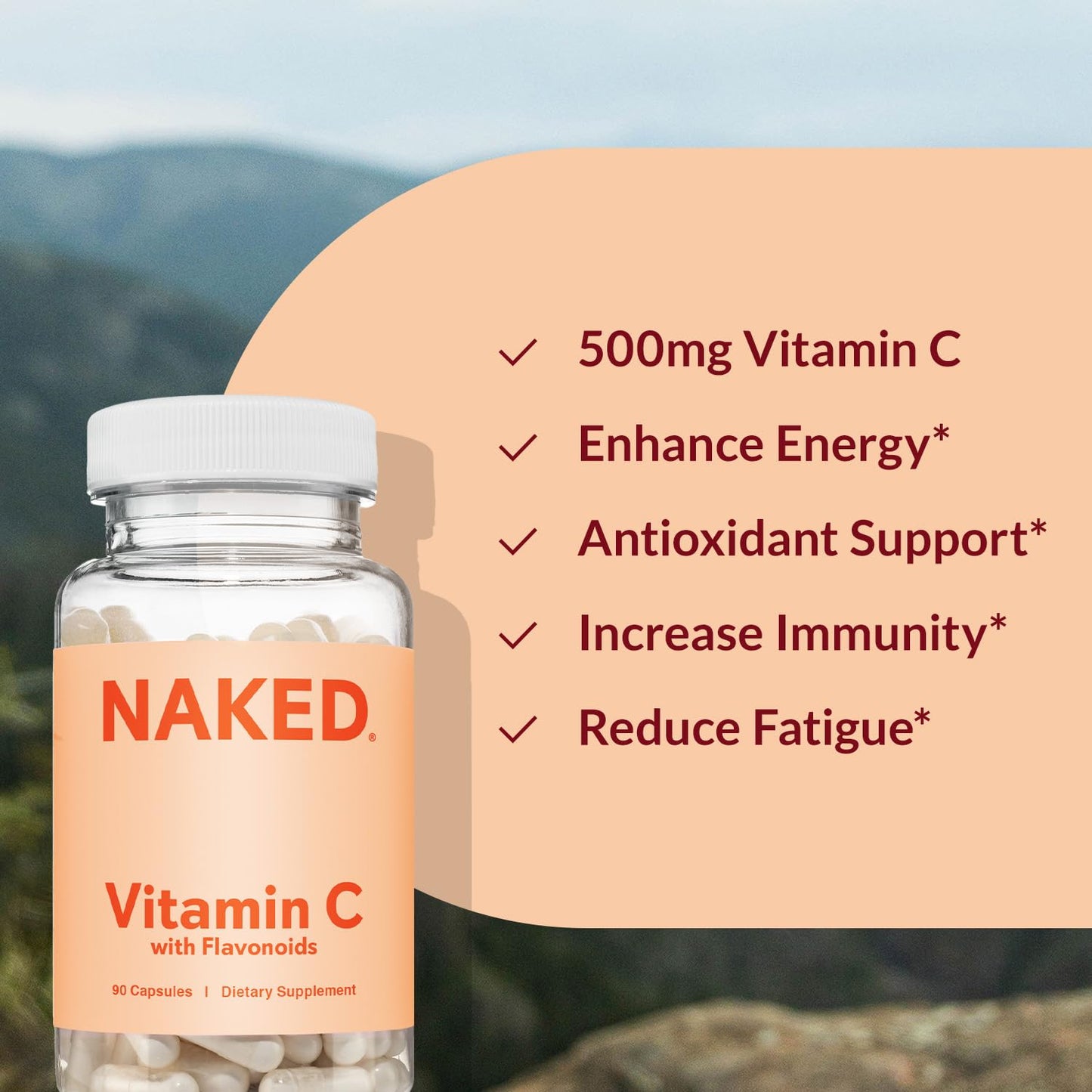 NAKED Zinc Carnosine 17mg & Vitamin C 500mg Capsules – 150 Capsules, Vegan, Non-GMO, Gluten Free, Daily Immune & Stomach Support
