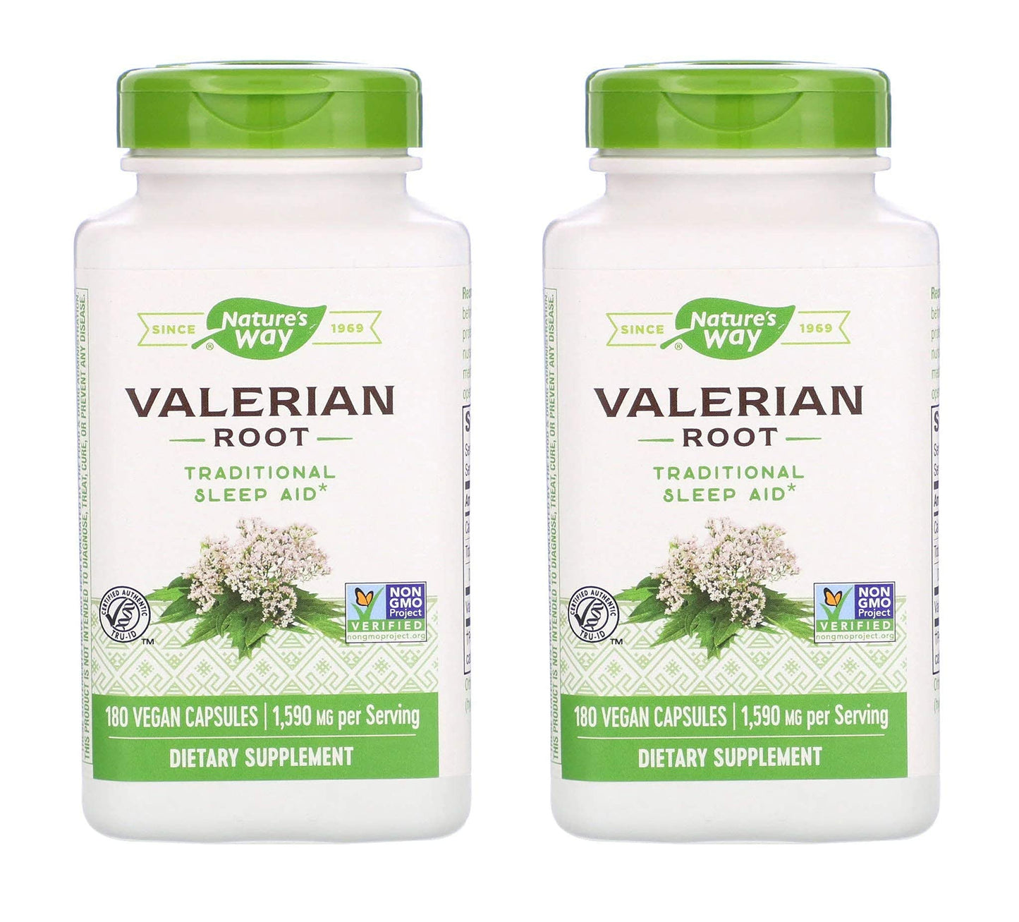 TOPNaturePlus Nature's Way Valerian Root 1590 mg Traditional Sleep Aid as a Dietary Supplement Capsules, 180 Count (Pack of 2)