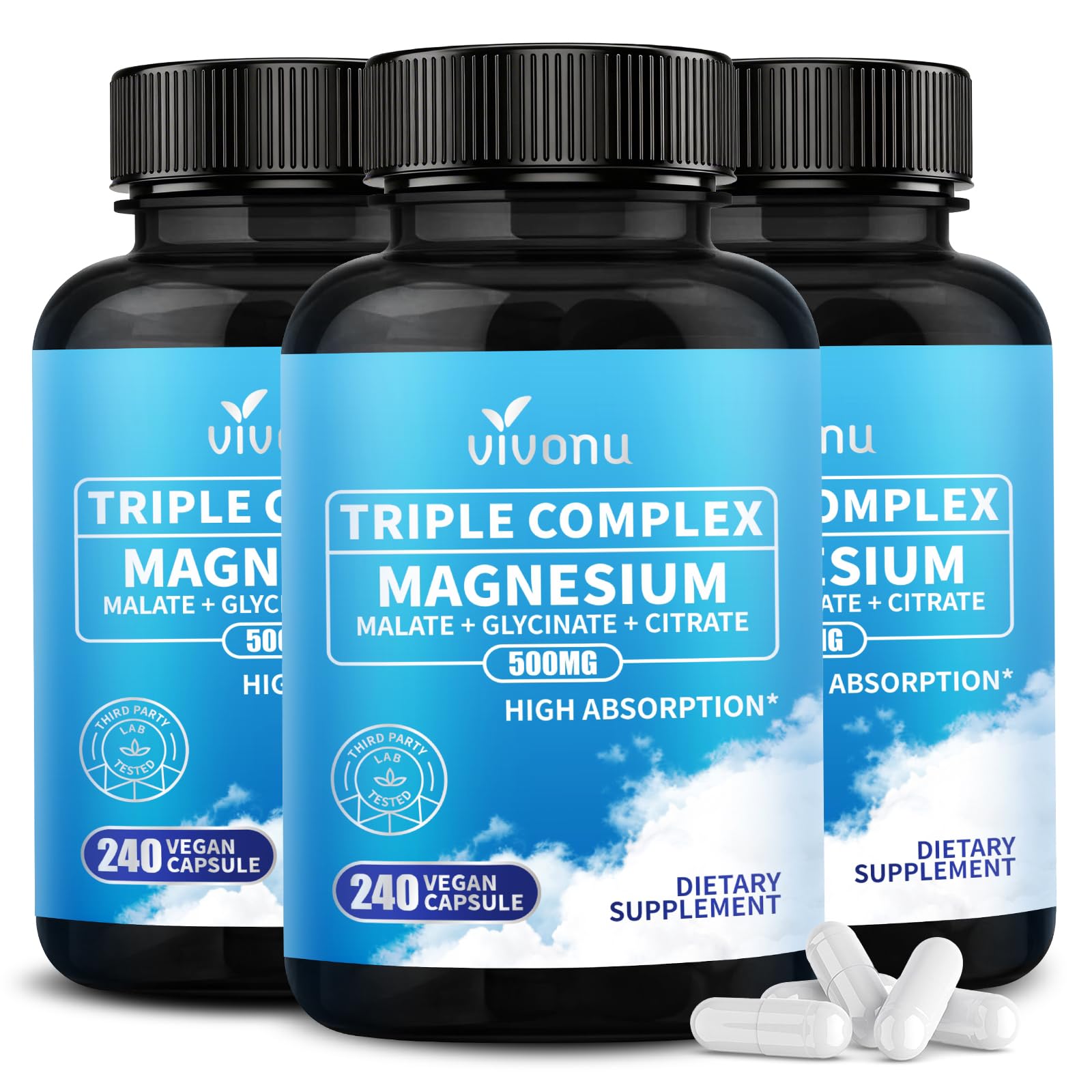 VivoNu Triple Magnesium Complex Capsules 720 Capsules