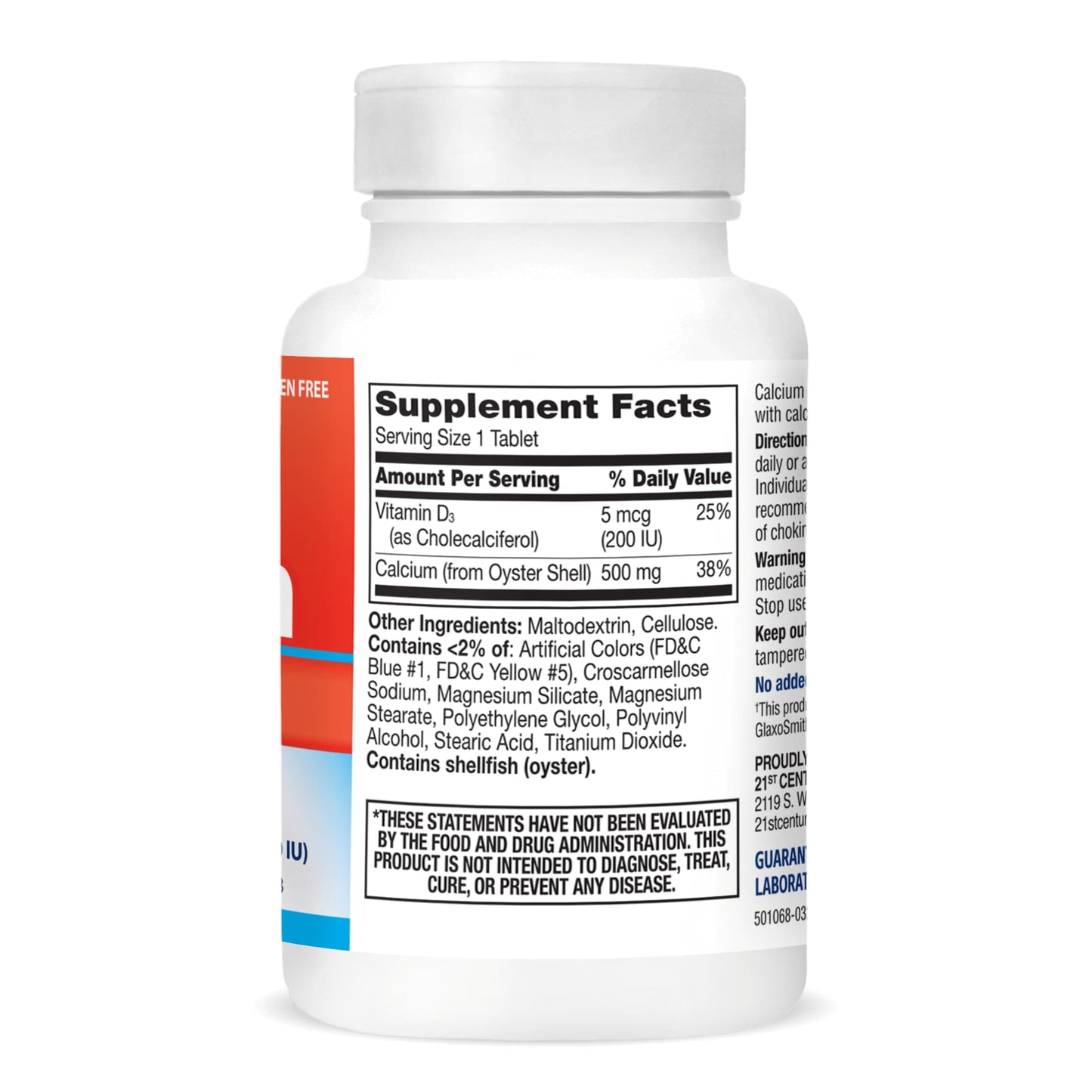 SMART MONKEY TECHNOLOGIES 21st Century Calcium 500 + D3 Tablets 90