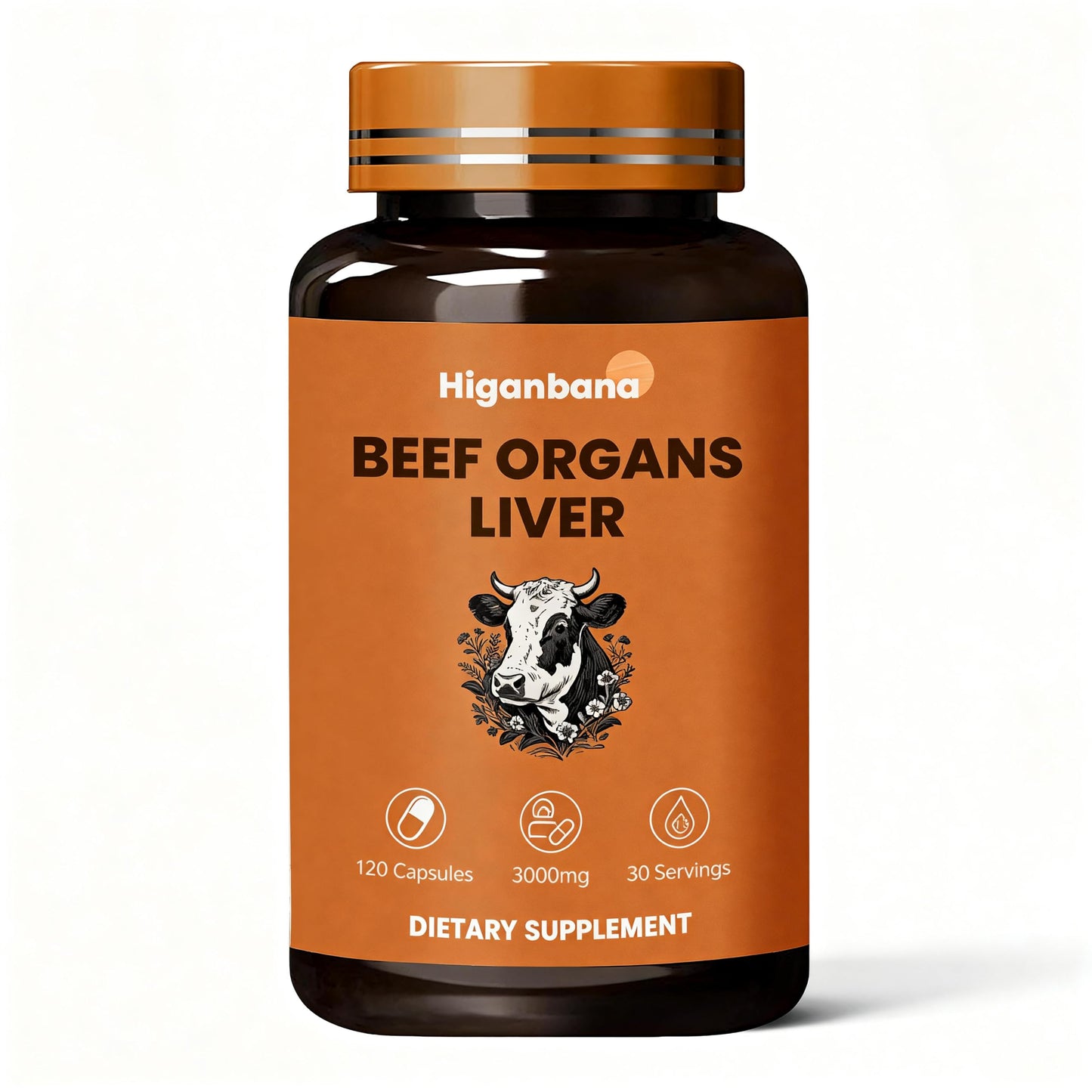 Higanbana Grass Fed Beef Organ Supplement Capsule 1 Count