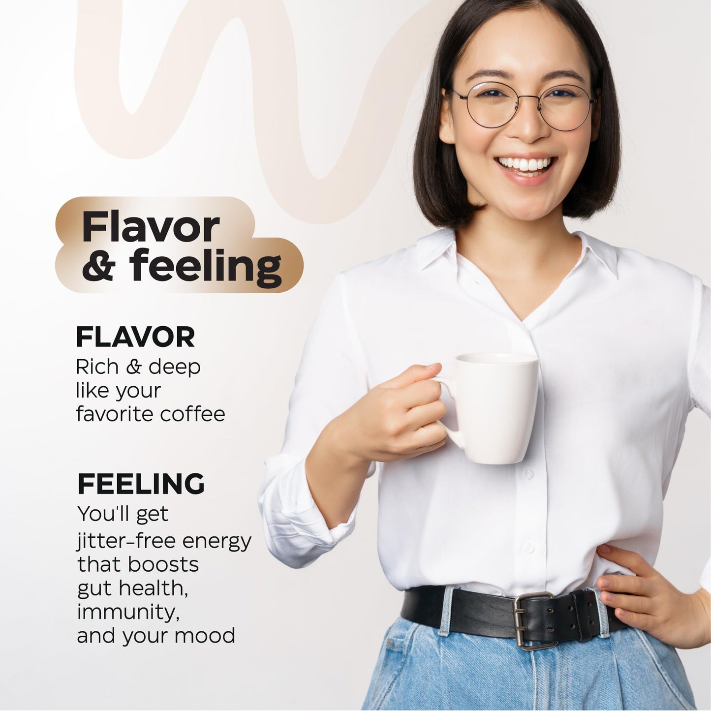 Wellneum Mushroom Coffee - French Roast Style Instant Coffee + Lion’s Mane 900mg for Focus + Reishi, Chaga & Turkey Tail - 10-in-1 Mushrooms Fruiting Body Adaptogen Blend, Sugar Free Powder, 7.4 Ounce (Pack of 1)