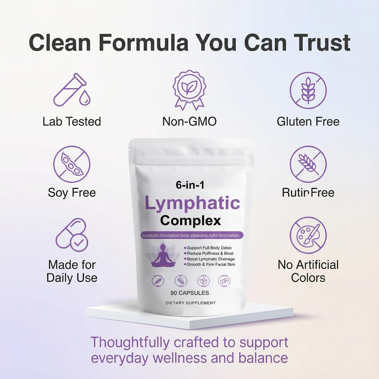 Peehss Lymphatic Complex 6 in 1 Capsules 60 Count