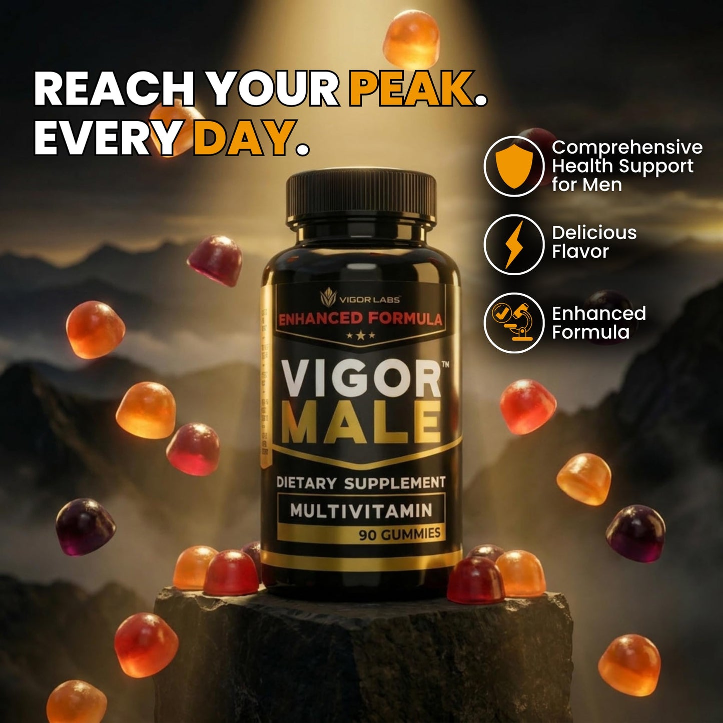 Vigor Labs Vigor Male MULTIVITAMIN Gummies 90 Count