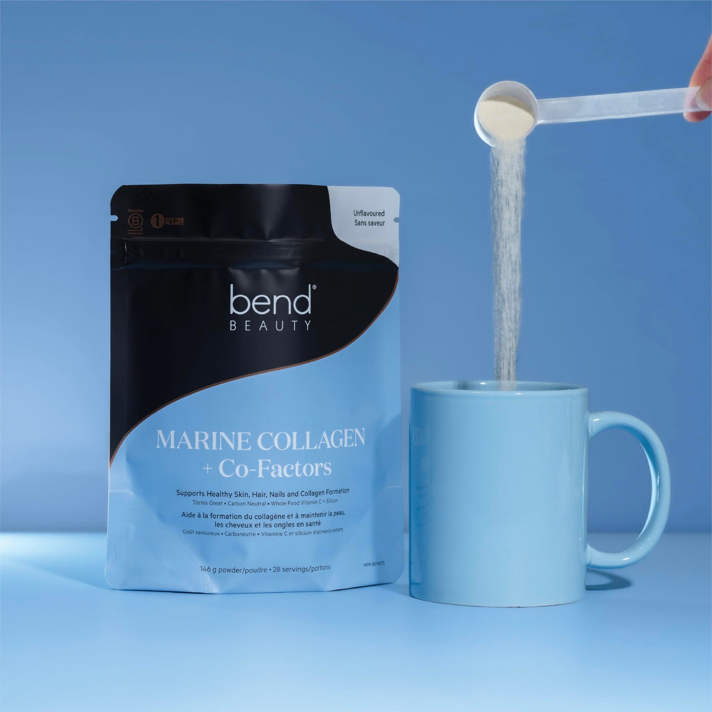 Bend Marine Collagen + Co-Factors Unflavored Collagen Powder Hydrolyzed Collagen Supplement Fish Collagen Peptides + Silicon + Vitamin C Supports Healthy Skin, Hair and Nails, Powder 28