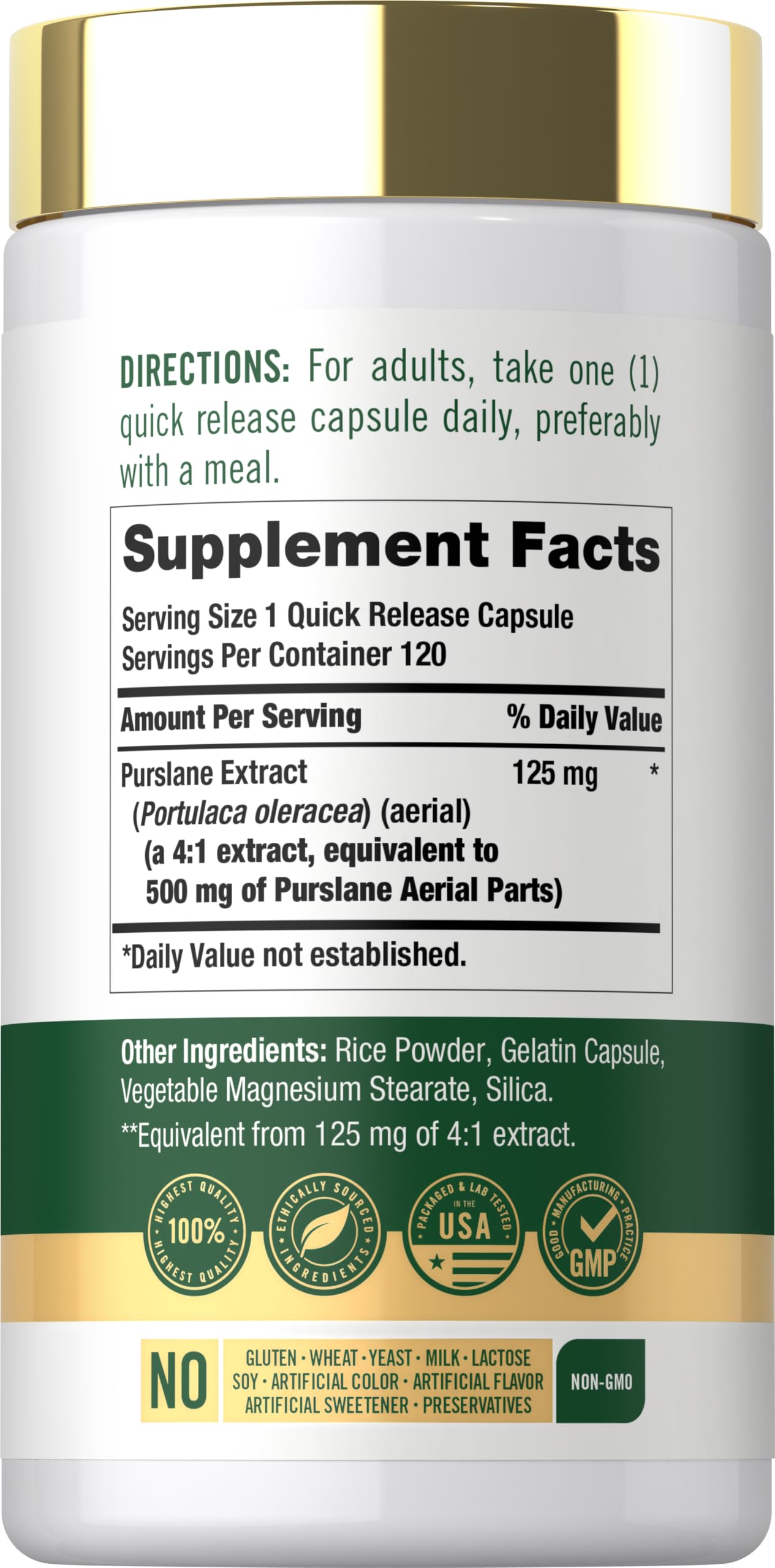 Carlyle Purslane Capsules 120 Count