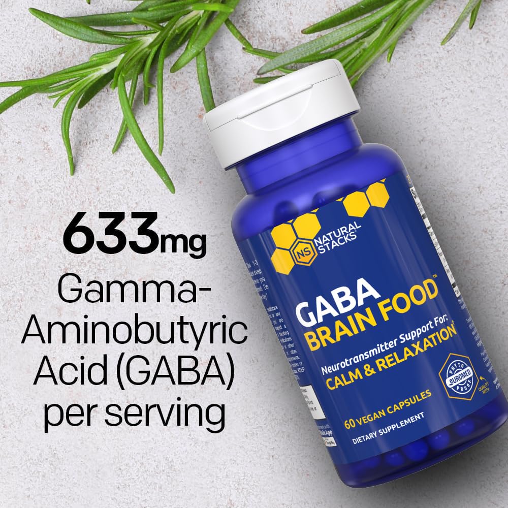 NATURAL STACKS Dopamine & GABA Brain Food Bundle Capsules 60