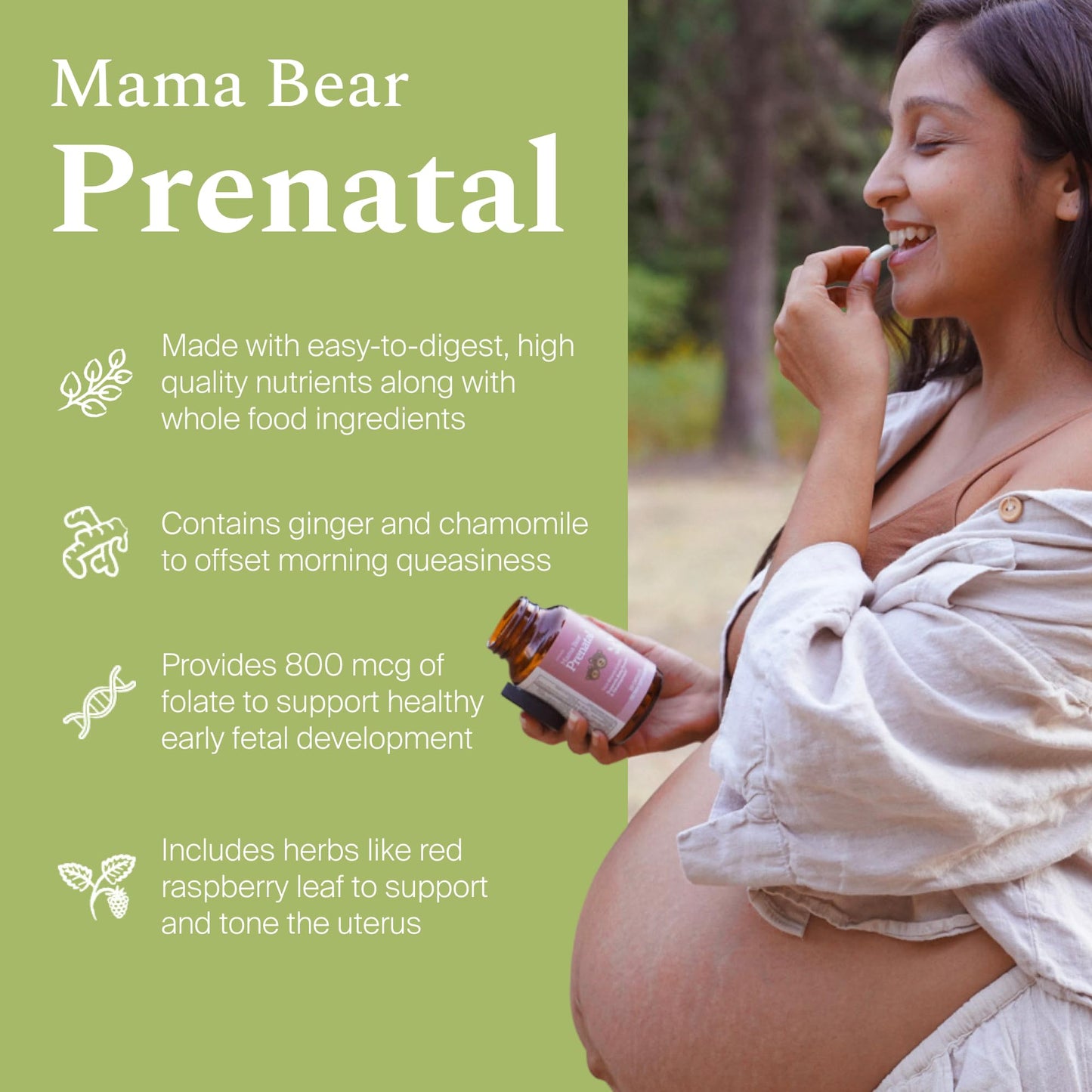 SPRIGS Prenatal Vitamins for Women with Folate, Iron, Vitamin B12 & A and Minerals Prenatal Supplement for Conception, Pregnancy & Nursing, Easy Digest Capsules, 120 Count