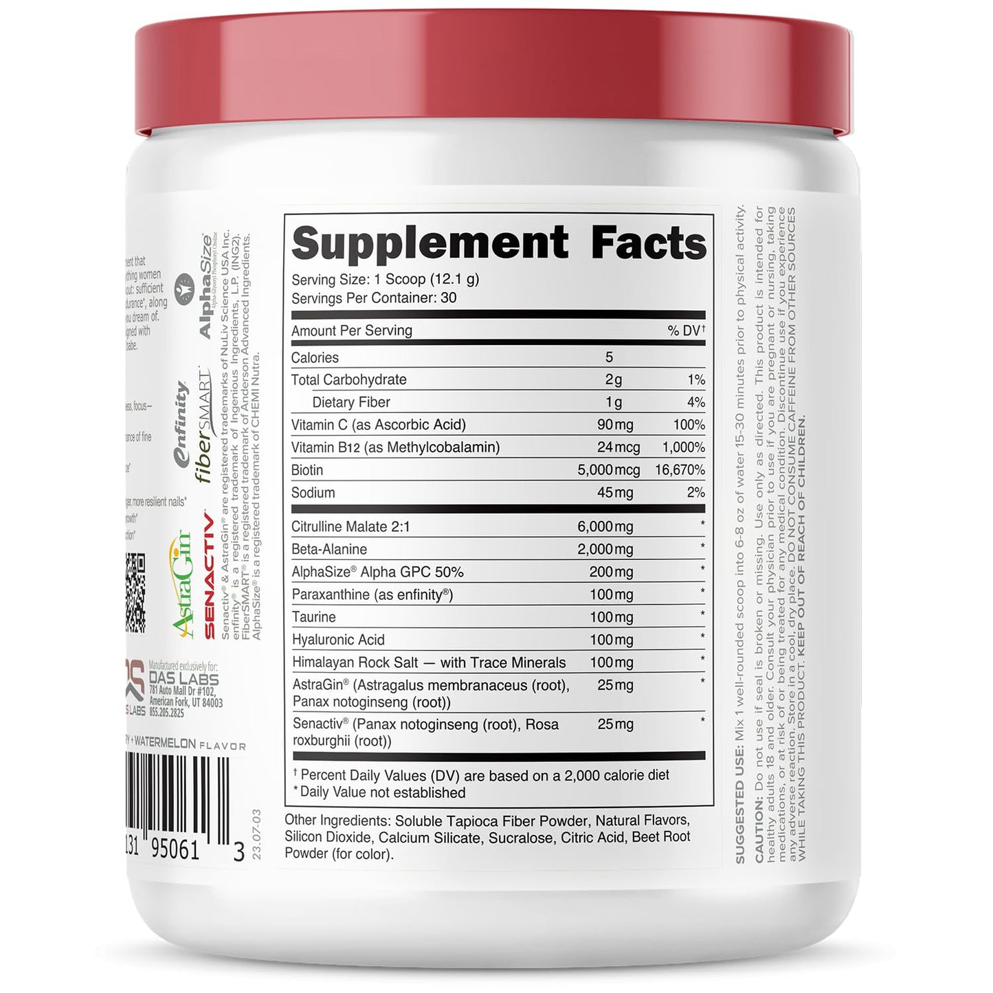 Bucked Up Babe Pre Workout Powder for Women, 13.9 oz