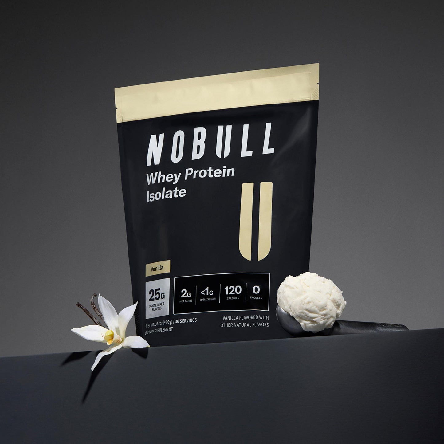 NOBULL Grass-Fed Whey Protein Isolate Powder 33.6 oz