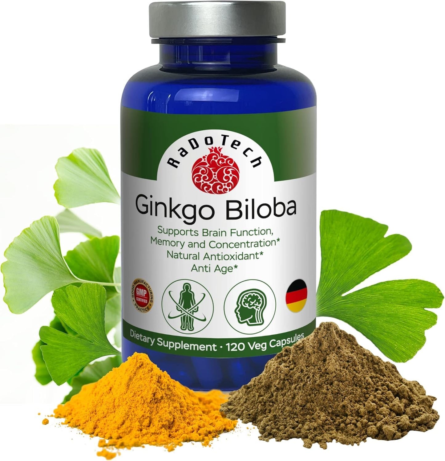 RaDoTech Ginkgo Biloba Support Brain Function Capsule 360 Capsules