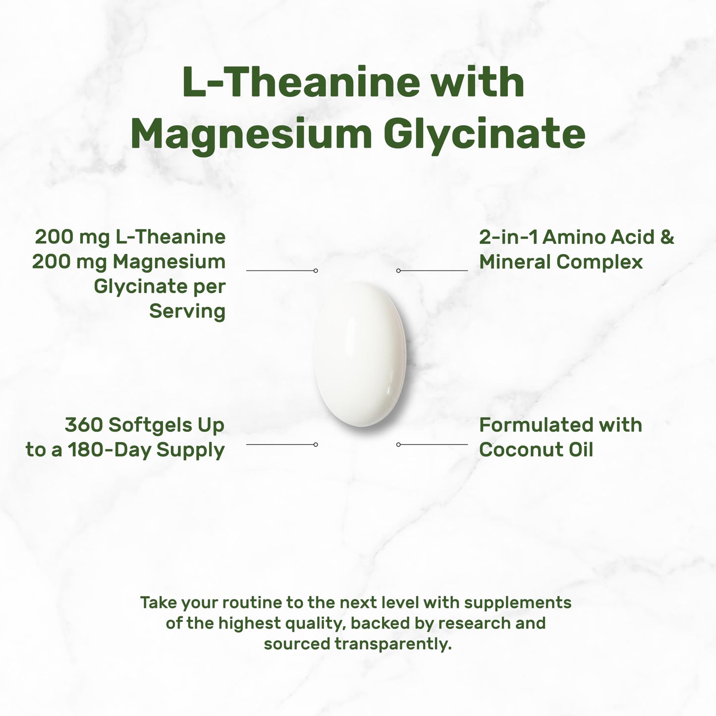 DEAL SUPPLEMENT L-Theanine with Magnesium Glycinate 360 Softgels