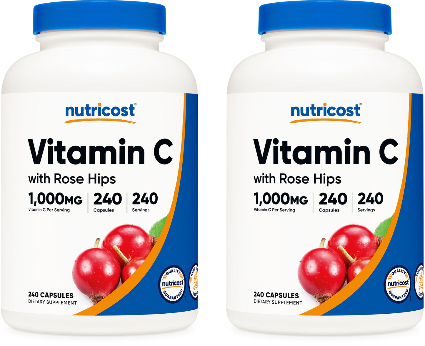 Nutricost Vitamin C with Rose Hips 1025mg, 480 Capsules