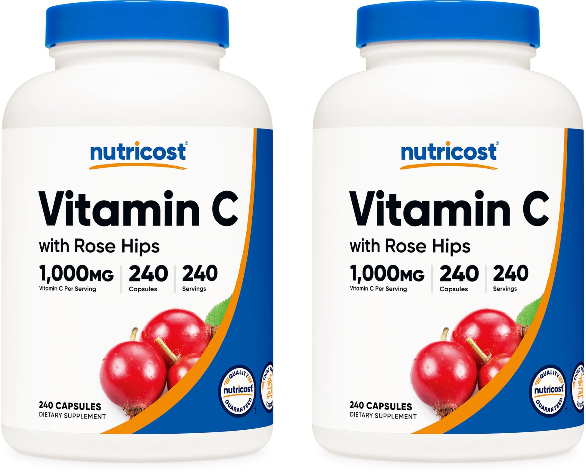 Nutricost Vitamin C with Rose Hips 1025mg, 480 Capsules