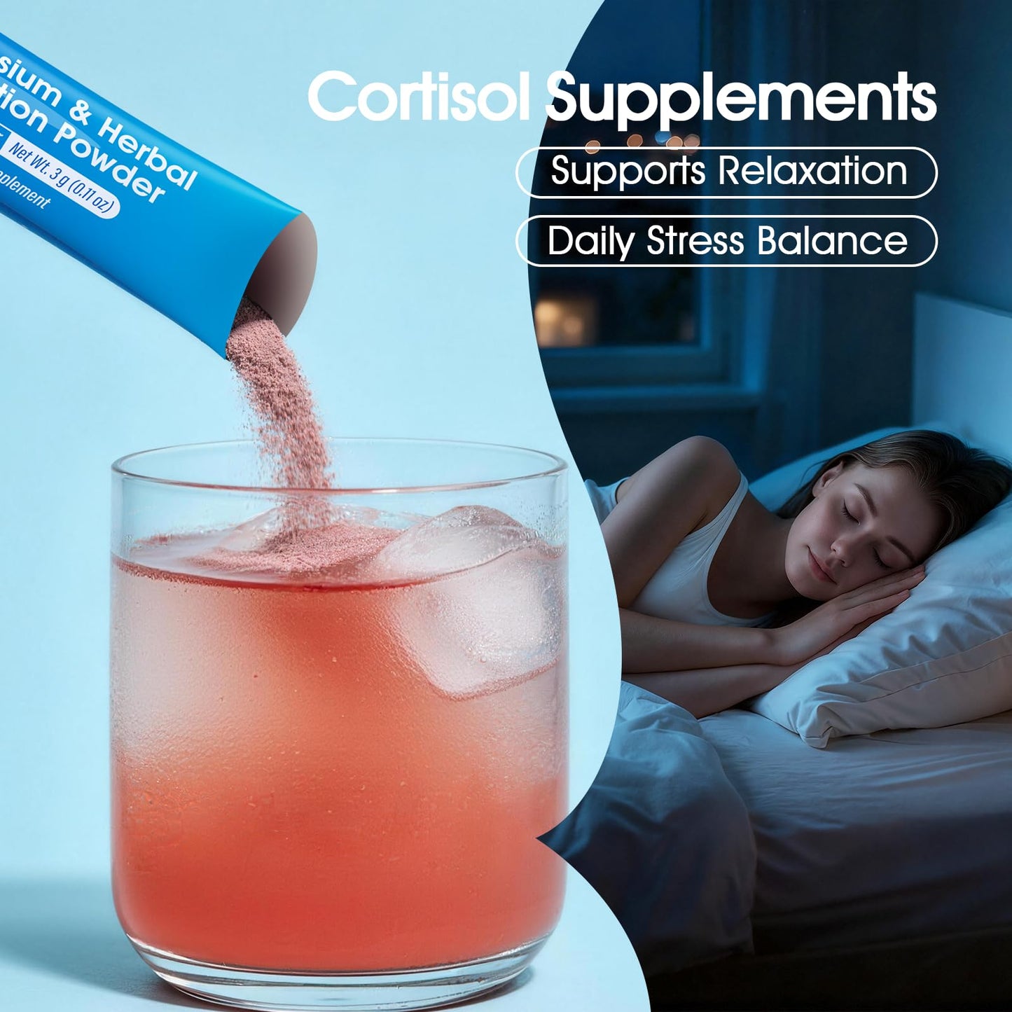 Acctry Super Calm Magnesium Complex Powder (Glycinate, Malate & Taurate) for Women and Men with Ashwagandha Root Extract, Lemon Balm, Vitamin D3 & Zinc, No Sugar, Raspberry Lemonade, 5