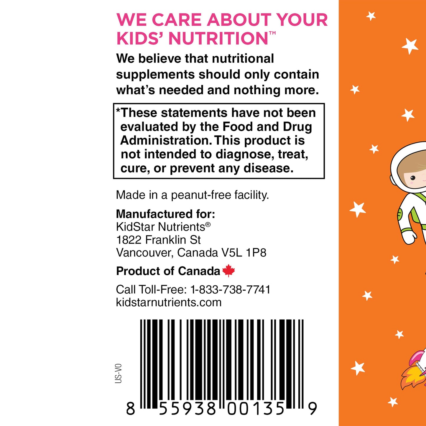 KidStar Nutrients Vitamin C Tablet, 60 Count