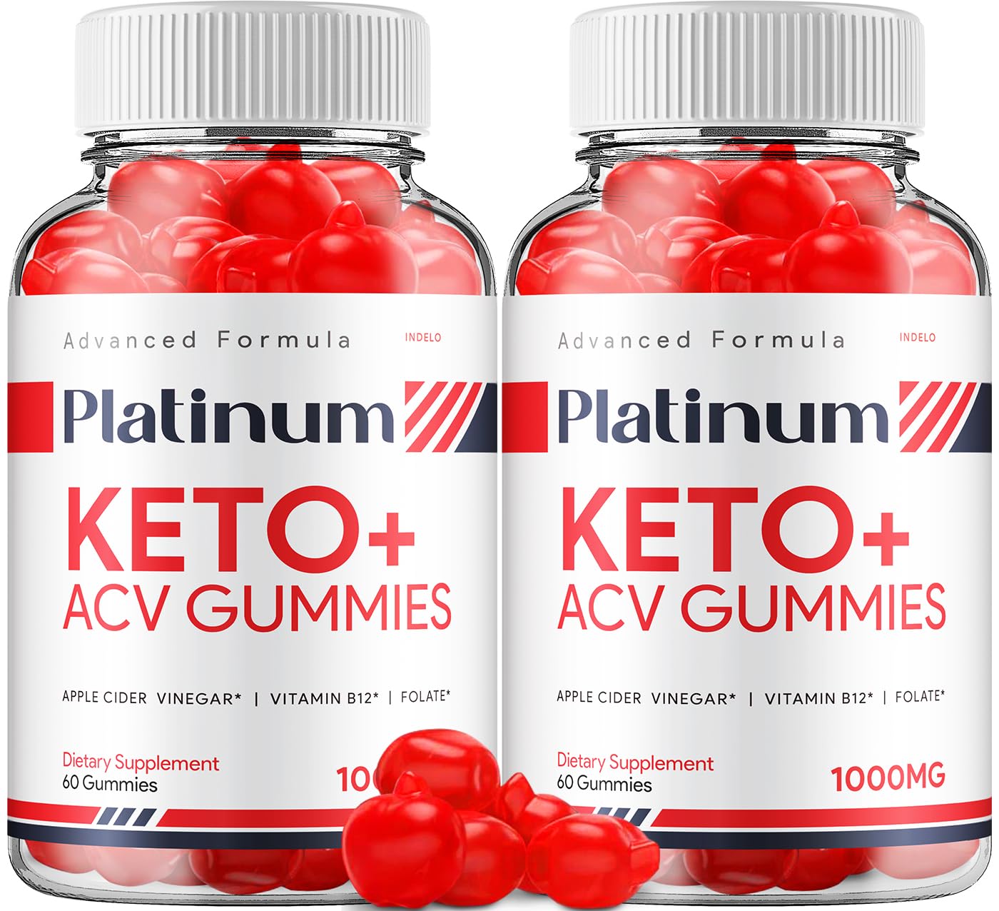 Indelo Platinum Keto ACV Gummies, 120 Gummies