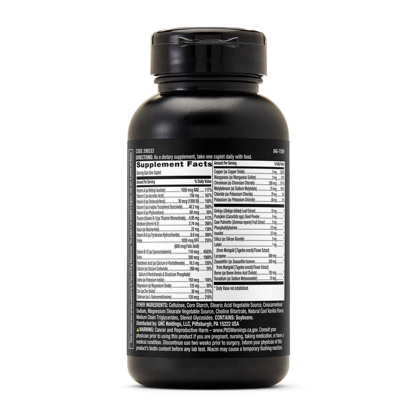 GNC Mega Men One Daily 50 Plus Caplets, 60 Count