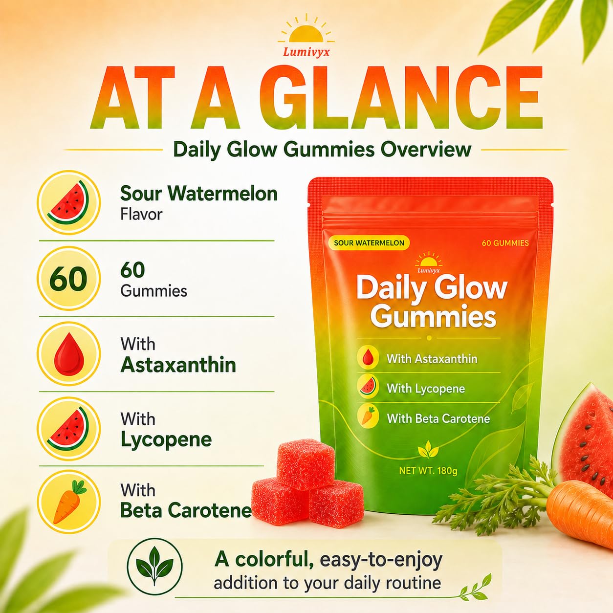 Lumivyx Tanning Gummies 60 Gummies