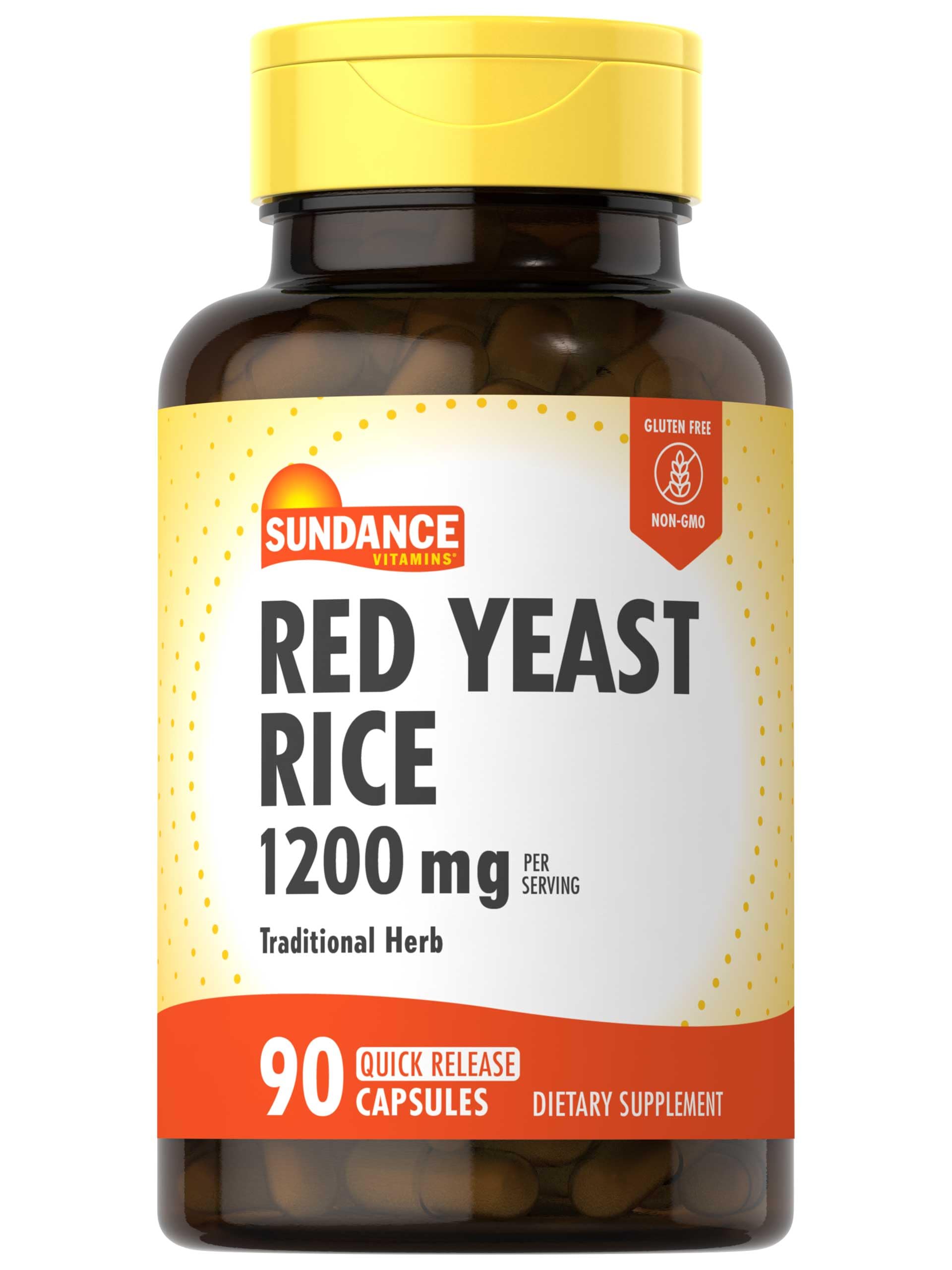 Sundance Red Yeast Rice 1200mg Capsules, 90 Count