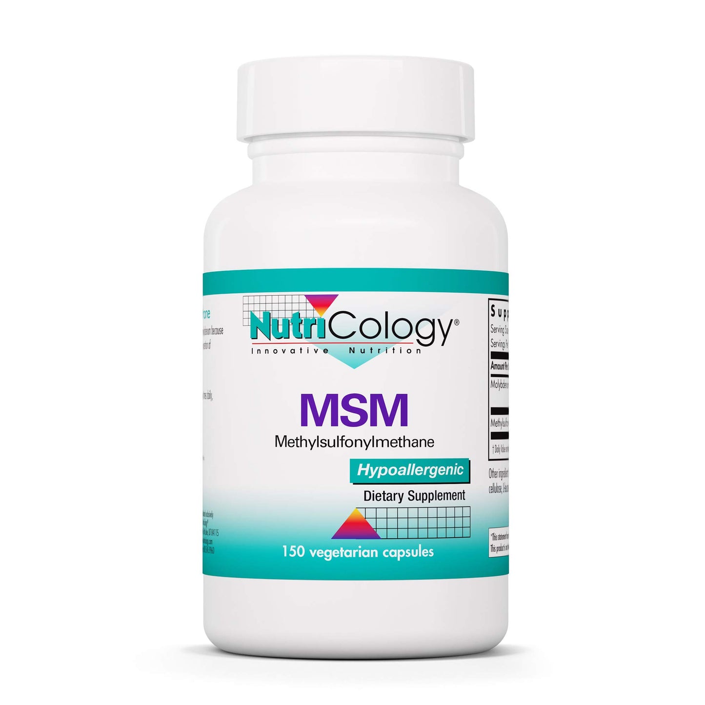 Allergy Research Group Nutricology MSM Supplement - Joint Support, Methylsulfonylmethane, for Hair Growth, Skin & Nails, 500 mg Vegetarian Capsules - 150 Count