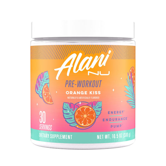 Alani Nu Pre Workout Powder Orange KISS 10.2 Ounce