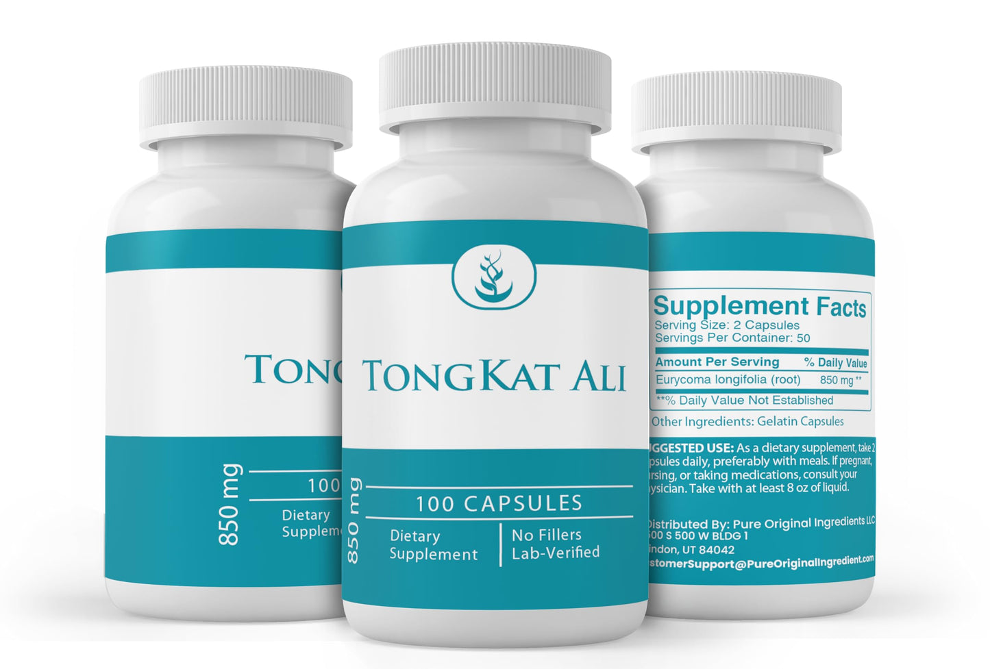 Pure Original Ingredients Longjack Tongkat Ali Capsules, 100 Count