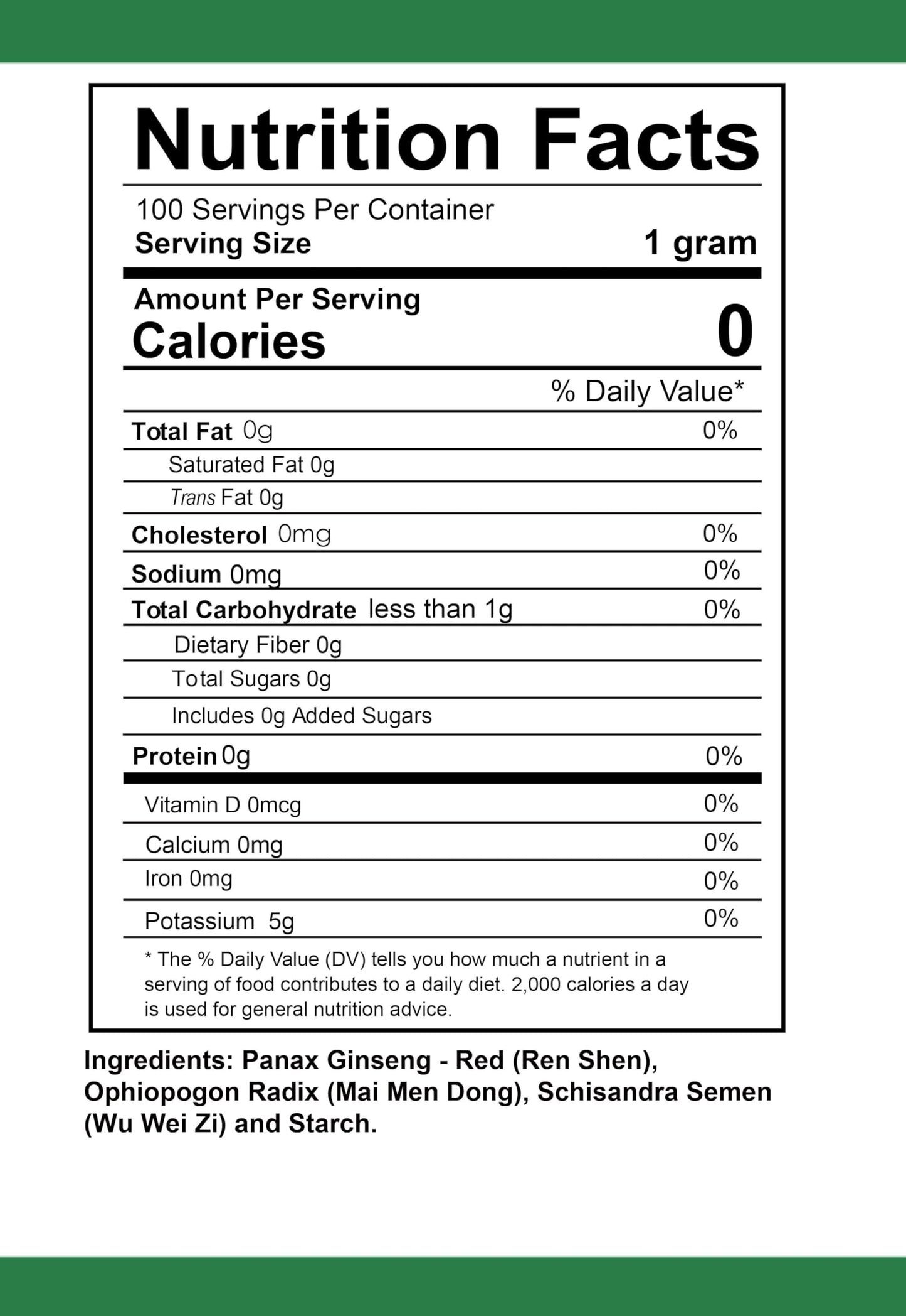 Health Herbal Sheng Mai Yin/Ginseng & Ophiopogon Decoction Powder 3.53 oz