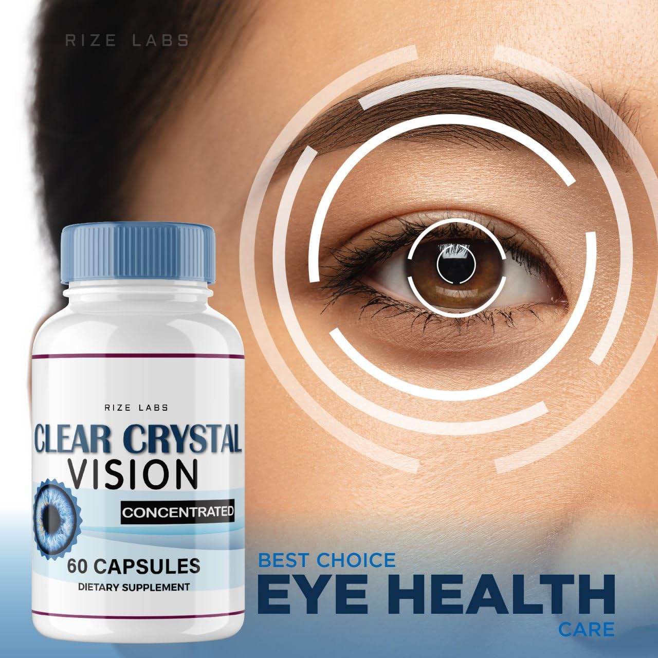 Rize Labs Clear Crystal Vision, 300 Capsules