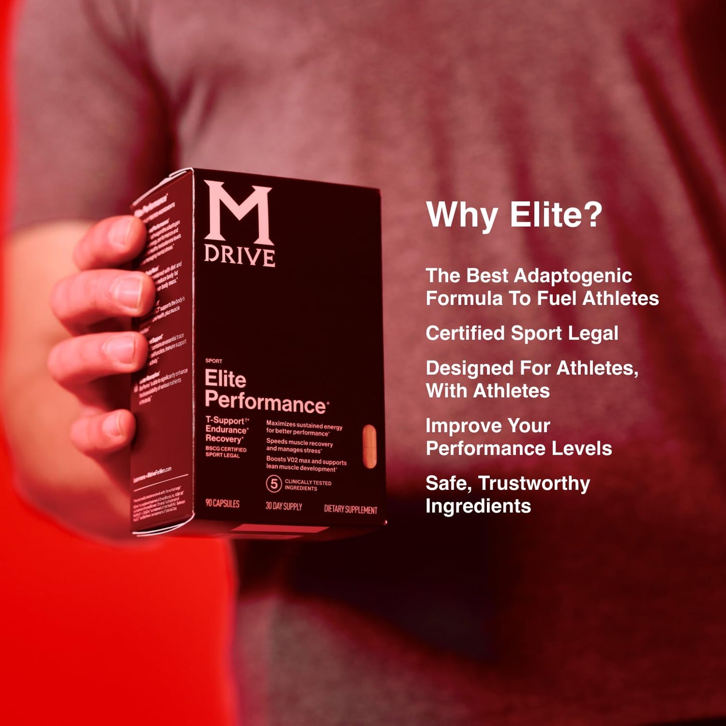 Mdrive Elite Testosterone Booster for Men Capsules 90 Count