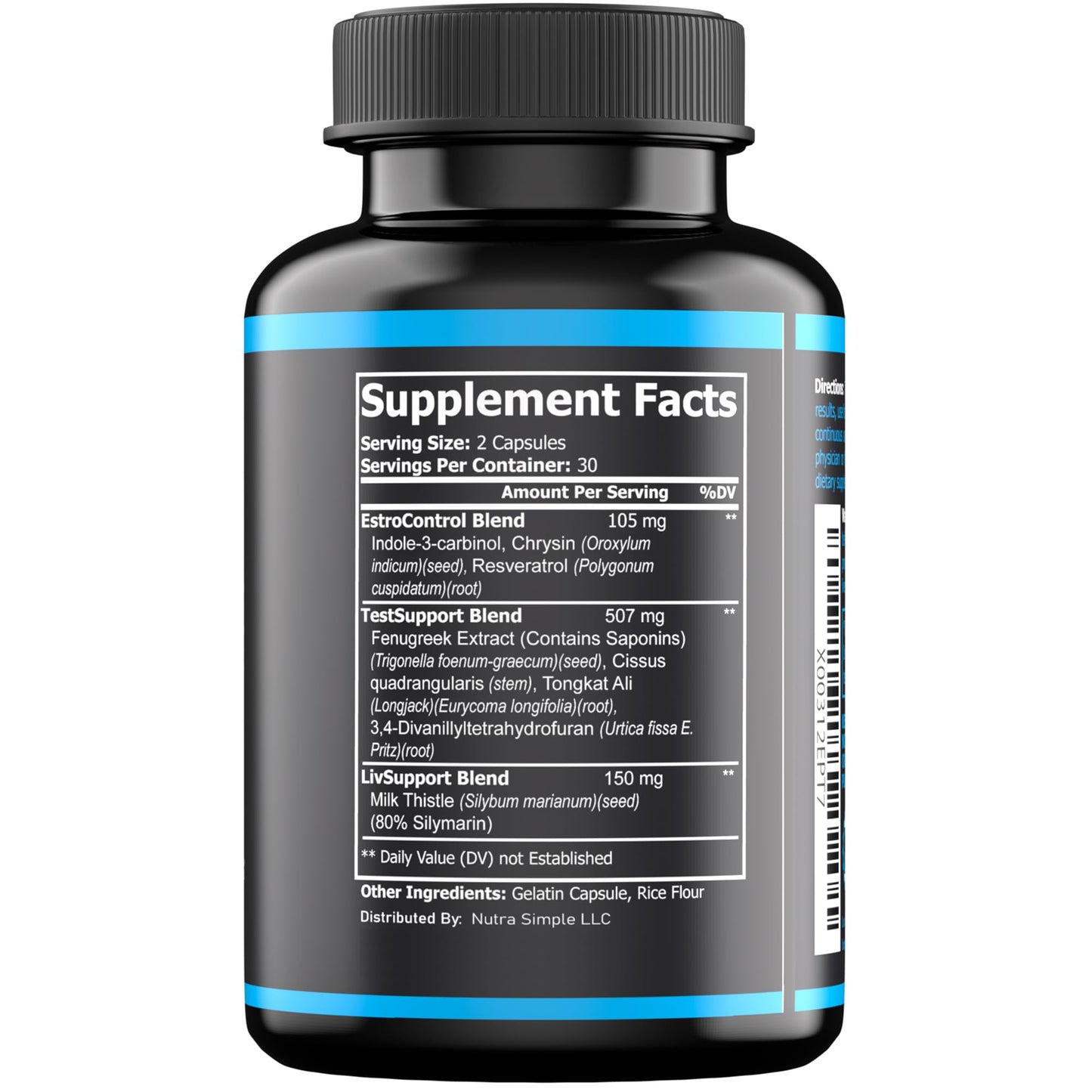 Nutra Simple PCT Supplement for Men 60 Capsules