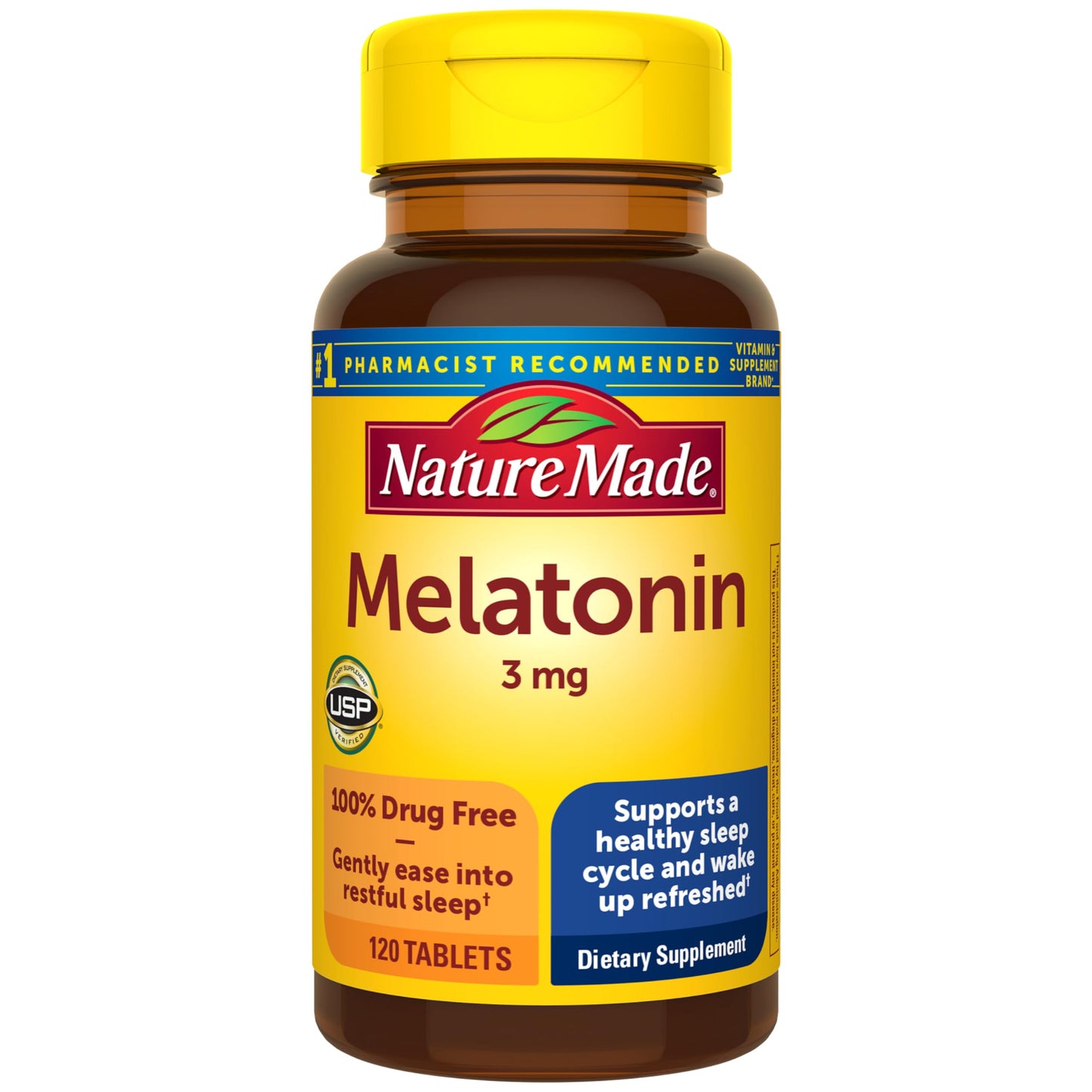 Nature Made Melatonin 3mg Tablets, 120 Count