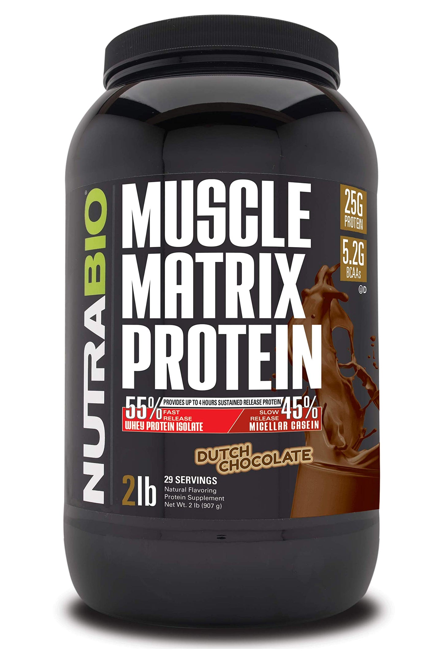 NutraBio Muscle Matrix Protein Powder Dutch Chocolate 32 Servings