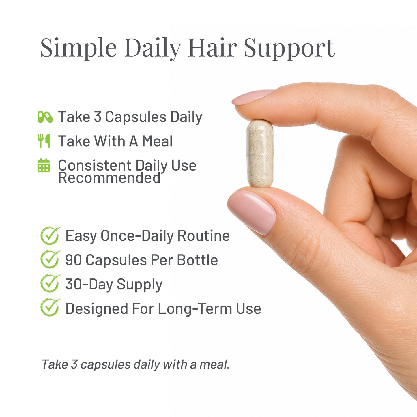 Nufolix Natural Hair Growth Supplement 60 Capsules