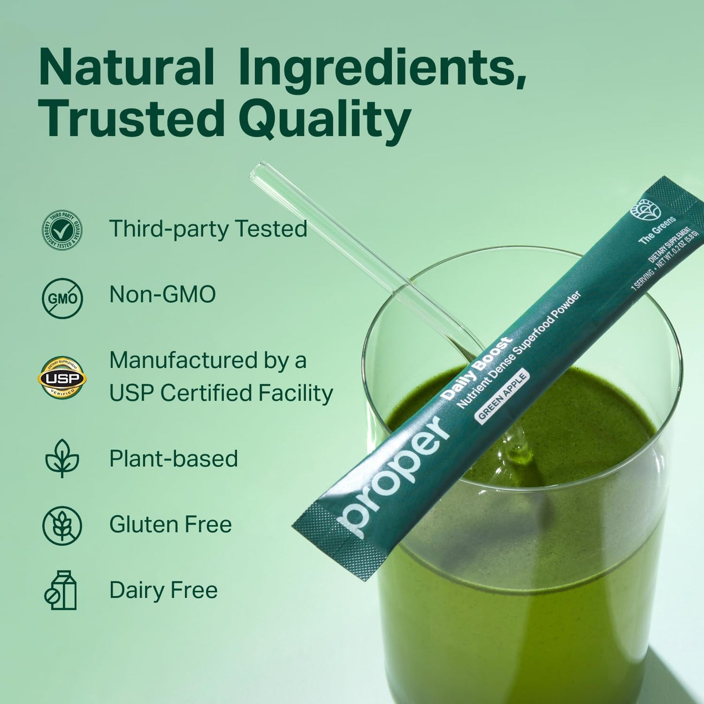 Proper The Essentials Super Foods Powder 5-Stick Variety Pack, 1.02 Ounce