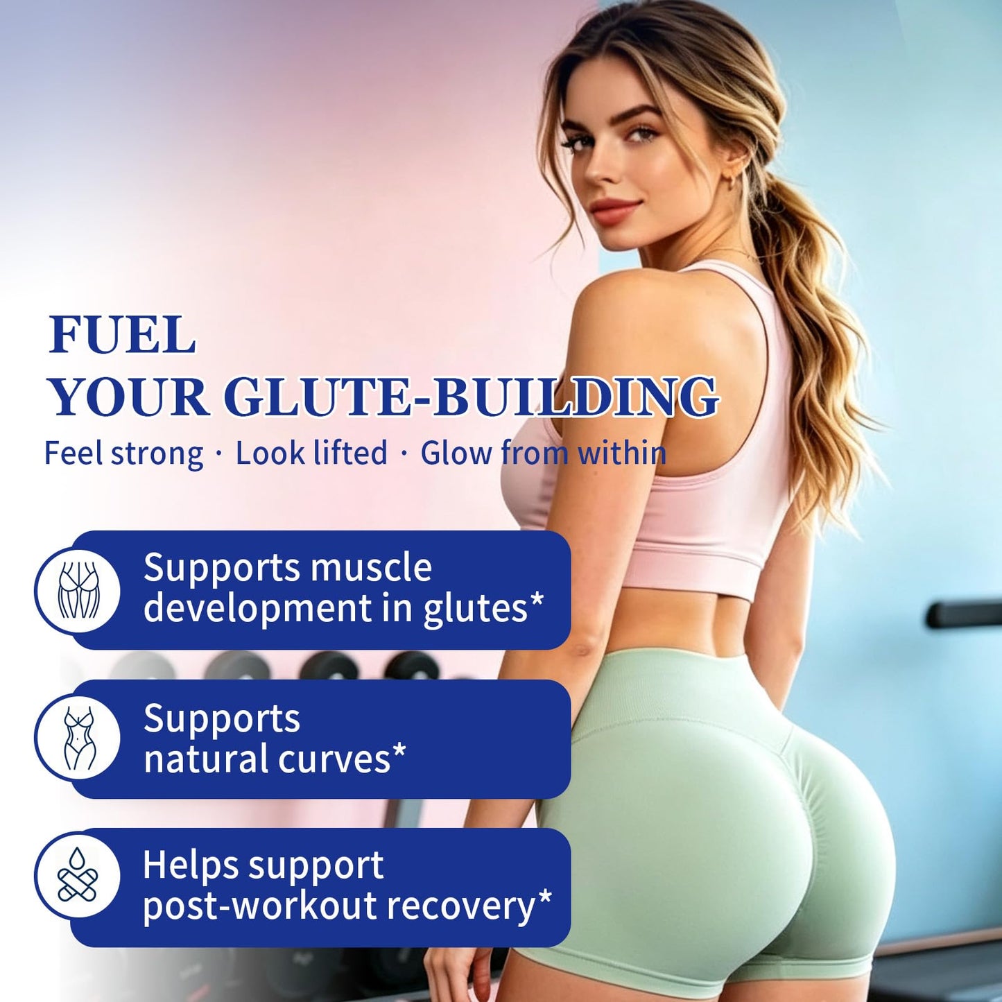 HUXINSK Creatine for Women, Creatine Monohydrate Gummies with Collagen, Calcium, Vitamin D3 for Booty, Energy & Strength, Watermelon Flavor, 100 Gummies