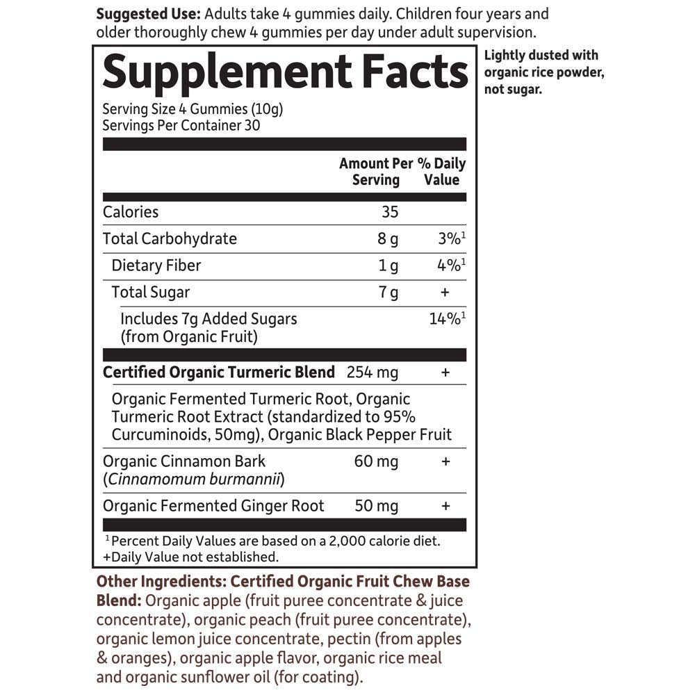 Garden of Life Organics Turmeric Inflammatory Response Gummy, 120 Gummies
