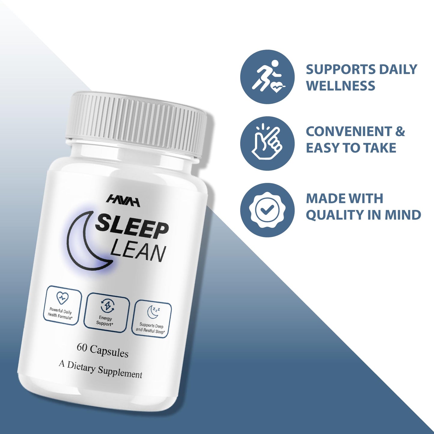 Havah Sleep Lean Health & Wellness Support Capsules 180
