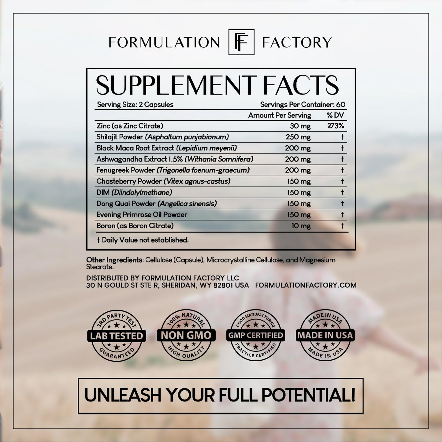 Formulation Factory She's Obsessed: 10-in-1 Hormone Balance Maximizer with Shilajit, Maca, Ashwagandha, DIM, Dong Quai, Zinc & More for Vitality & Balance Capsules 360