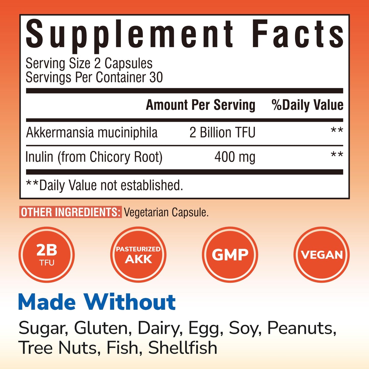 Vitalibre Akkermansia Muciniphila Probiotic Capsule, 60 Capsules