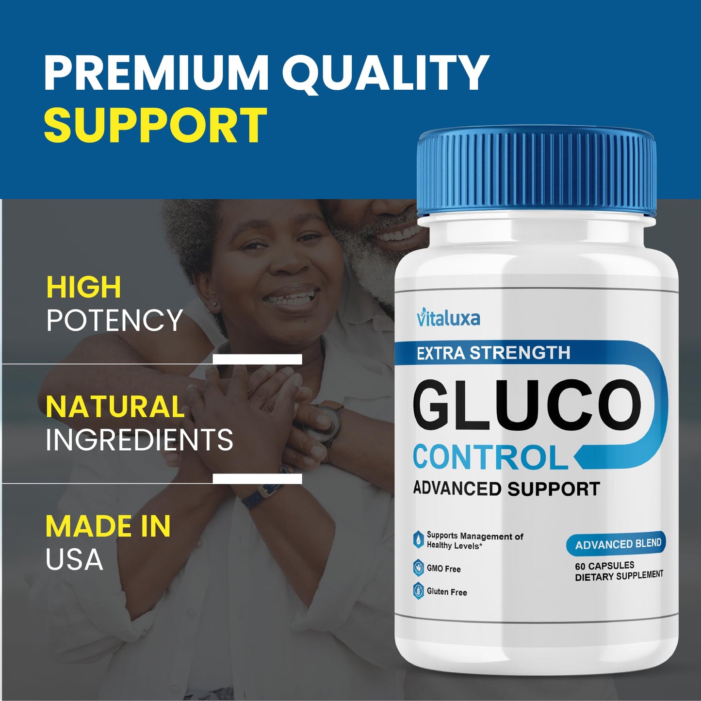 Vitaluxa Gluco Control Capsules 60 Count