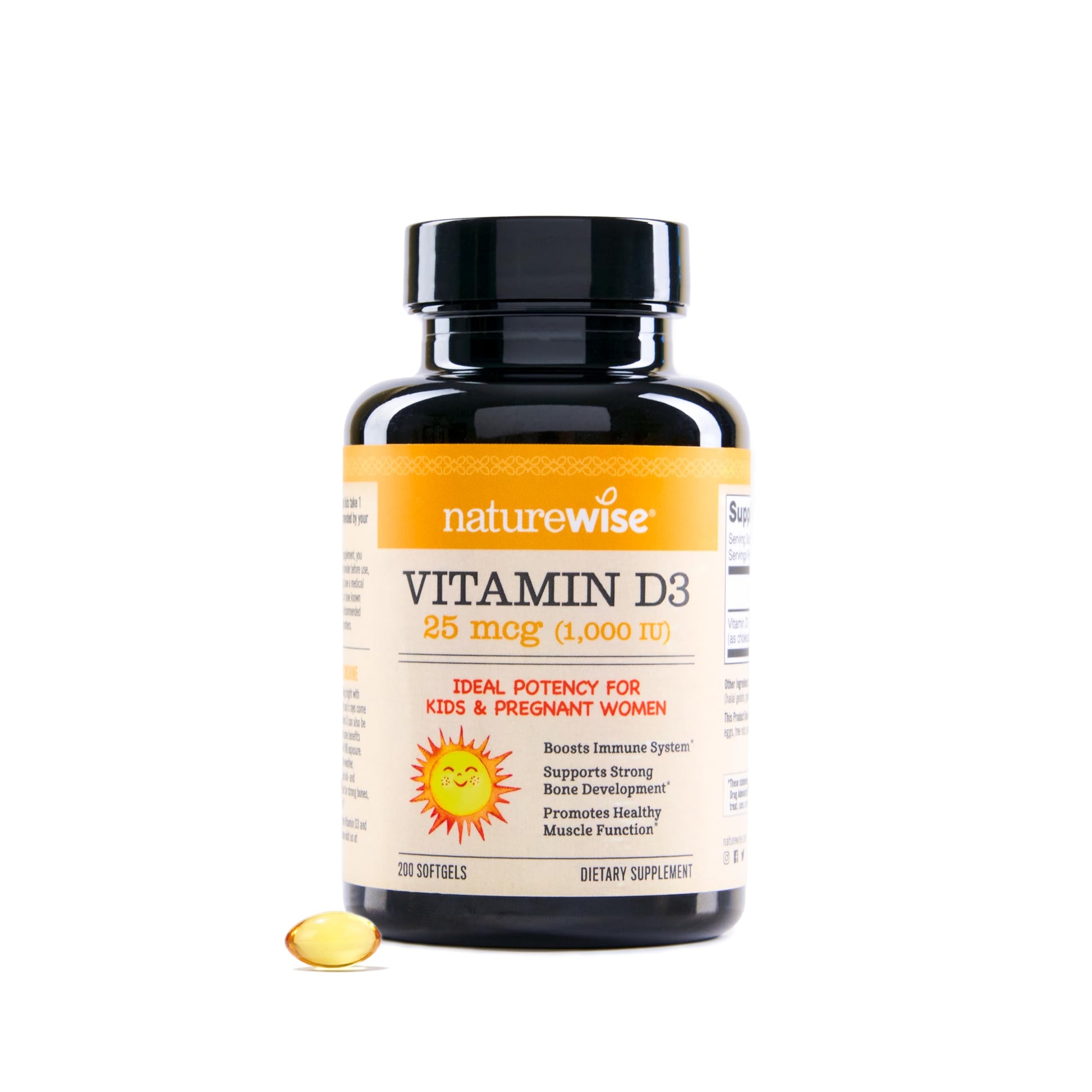 NatureWise Vitamin D3 1000iu (25 mcg) Softgel 200 Count